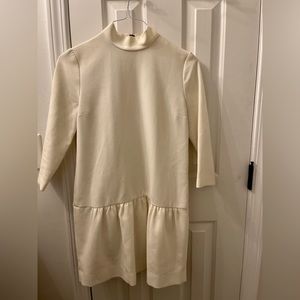 SANDRO Mock Neck Drop Waist Dress